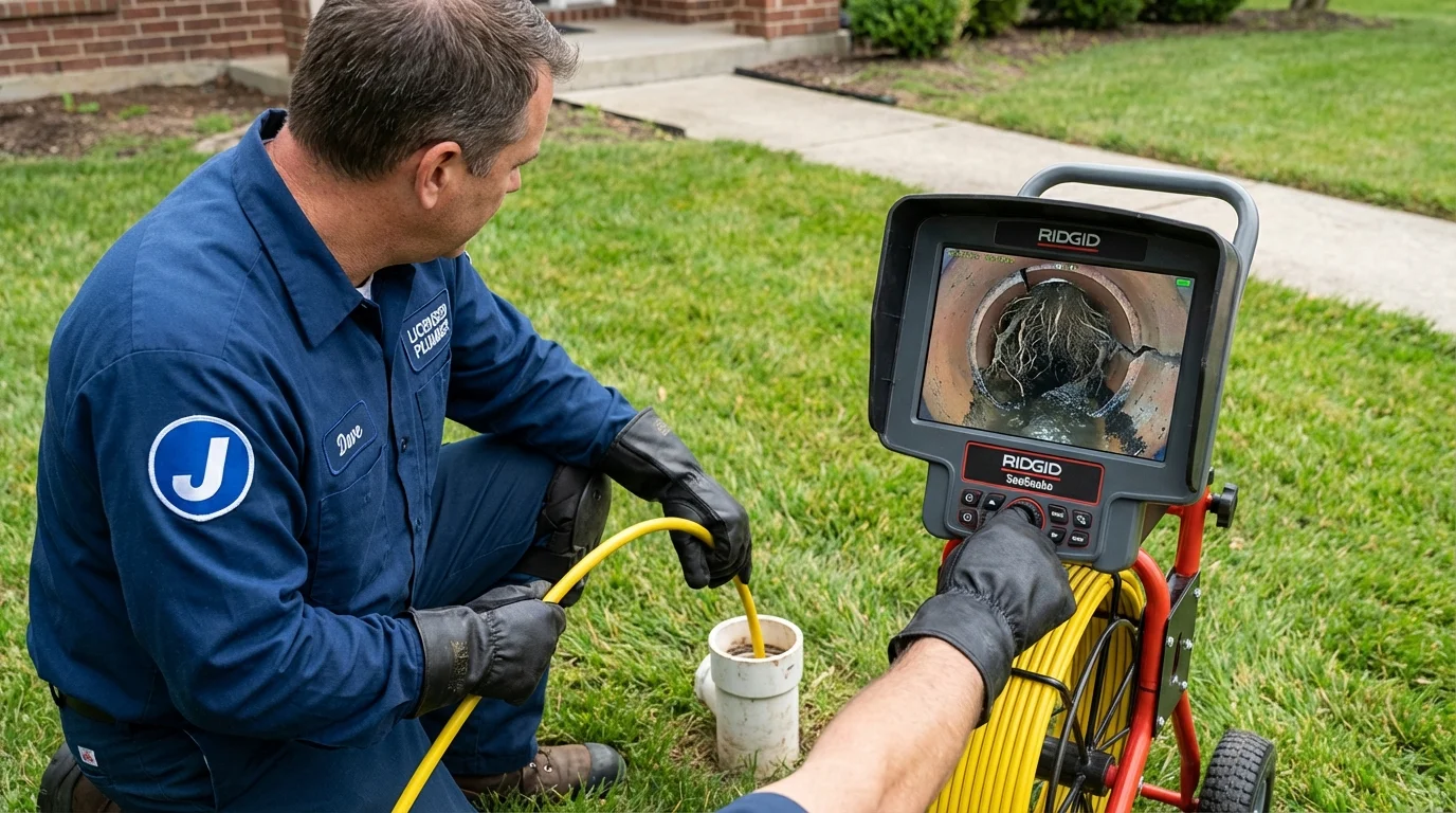 Sewer camera inspection being performed by Johns Plumbing LLC in Rogue River
